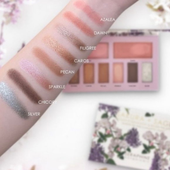 SAKURA + SAGE Vegan Eyeshadow & Blush Palette Seraphine Botanicals - Picture 2 of 5